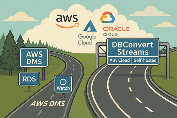 AWS Database Migration Service vs DBConvert Streams: A Comprehensive Comparison